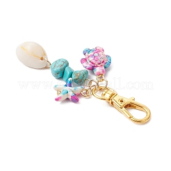 Синтетическая бирюзовая морская звезда черепаха подвеска украшения&nbsp;HJEW-JM03646