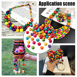 400шт деревянные европейские бусины&nbsp;WOOD-UN0001-29