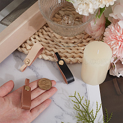 3шт. 3-х цветные брелки из коровьей кожи&nbsp;KEYC-CL0001-32