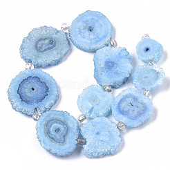 Гальванические природный кварц бисер пряди&nbsp;G-R461-04E