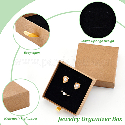 Подарочные ящики для хранения сережек из крафт-бумаги&nbsp;CON-WH0095-87B