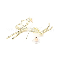 Серьги-гвоздики с кристаллами&nbsp;EJEW-C037-01B-LG