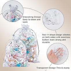 80 шт. 2 стильных мешочка из органзы с принтом в виде сердца&nbsp;OP-BBC0001-04A