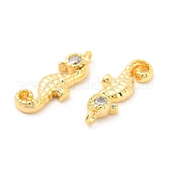 Латунные микропаве прозрачные подвески с фианитом&nbsp;KK-G447-15G