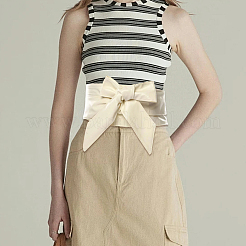 Бант из искусственной кожи обертывается вокруг пояса&nbsp;AJEW-WH20033-042F