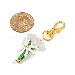 Букет ручной работы стеклянные бусины и акриловые подвески украшения&nbsp;HJEW-MZ00269-01