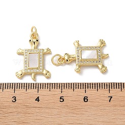 Латунные микропаве прозрачные подвески с фианитом&nbsp;KK-B083-29B-G