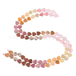 Нити бусин из натурального розового кварца&nbsp;G-F811-A05-02