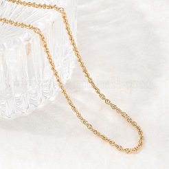 1 мм латунь веревку цепи ожерелья&nbsp;NJEW-L013-11G