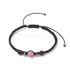 Круглые браслеты из натуральных бусин смешанных драгоценных камней&nbsp;BJEW-JB13332