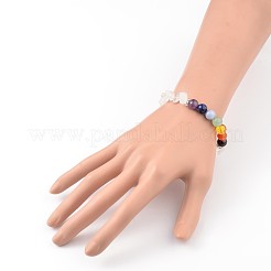 Стрейч-браслеты с бусинами из бусин и круглой чакры&nbsp;BJEW-JB01990-02