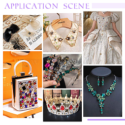 60 шт. 5 стиля прямоугольной формы пришивные стразы&nbsp;GLAA-GA0001-53A