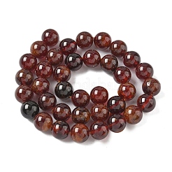 Натуральный оранжевый гранатовый бисер пряди&nbsp;G-G271-B01-10mm