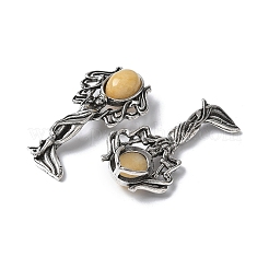 Подвески из натурального топаза и нефрита в форме ангела&nbsp;KK-D361-02AS-24