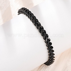 Браслеты-цепочки кубинского плетения из нержавеющей стали 304 для женщин и мужчин&nbsp;BJEW-F527-07EB