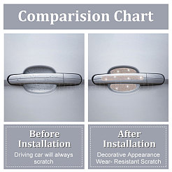 10шт. 2 стильных наклейки на дверные ручки автомобиля со стразами&nbsp;AJEW-GF0007-36