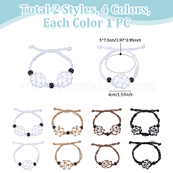 8шт браслеты из нейлоновой нити&nbsp;BJEW-UN00022