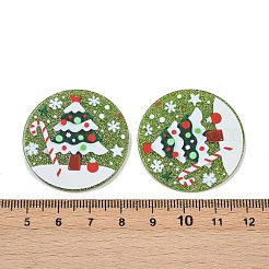 Подвески из непрозрачного акрила с принтом на рождественскую тематику&nbsp;OACR-B037-04