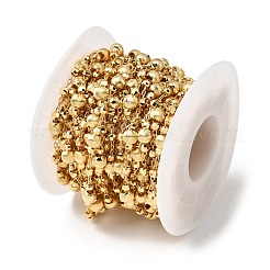 Цепочки из круглых бусин из латуни ручной работы&nbsp;CHC-K017-04G