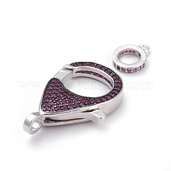 Латунные микро проложить кубического циркония когтя омара застежками&nbsp;ZIRC-K081-95P-03