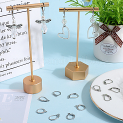 2 стиль фурнитуры для сережек с застежкой-рычагом из нержавеющей стали 304&nbsp;STAS-SC0008-10P