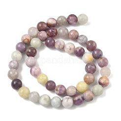 Натуральный лепидолит / пурпурный слюдяный камень бисер пряди&nbsp;LS-G-F591-28-8mm