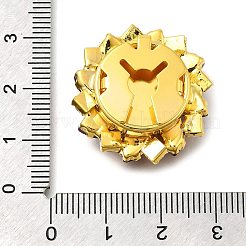 Пуговицы из сплава золотистого цвета со стразами BUTT-WH0051-02D-G