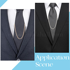 4 шт. 2 цвета латунные подвесные цепи булавки для воротника зажимы для галстука&nbsp;AJEW-SC0004-03