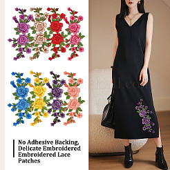 8 шт. 8-х цветные 3D цветочные узоры компьютерная вышивка аппликации&nbsp;PATC-HY0001-15