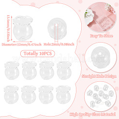 10 шт. стеклянные колпачки для изготовления колокольчиков&nbsp;GLAA-BY0001-05B