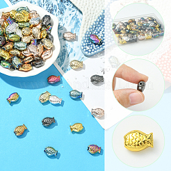 80шт 8 цвета гальванические стеклянные бусины&nbsp;EGLA-SC0001-54B