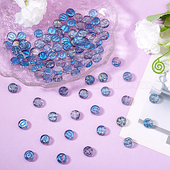 100 шт. 5 вида прозрачных гальванизированных стеклянных бусин с УФ-покрытием&nbsp;GLAA-TA0003-19A