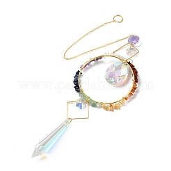 Подвесные украшения из натуральной смешанной каменной крошки&nbsp;G-Z051-01H