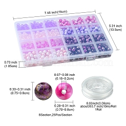 Наборы для изготовления браслетов из круглых акриловых бусин своими руками&nbsp;DIY-FS0007-40