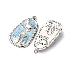 Подвески из нержавеющей стали 304 с эмалью&nbsp;STAS-P406-27A-P