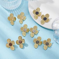 Серьги-гвоздики с имитацией драгоценных камней и драгоценных камней из смолы&nbsp;EJEW-JE05317