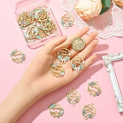 24шт 6 стиля подвески из сплава с эмалью&nbsp;ENAM-YW0004-89