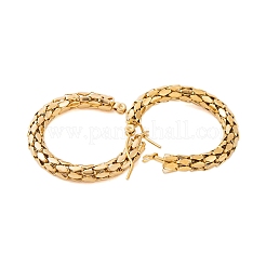 Ионное покрытие (ip) серьги-кольца из нержавеющей стали 304 для женщин&nbsp;EJEW-P279-17B-G