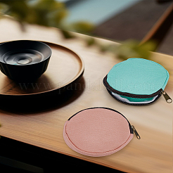 2 шт. двухцветный хлопковый кошелек для мелочи с застежкой-молнией&nbsp;ABAG-LP0001-92B