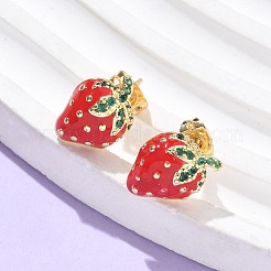 Серьги-гвоздики из латуни&nbsp;LS-EJEW-Q017-04G