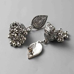 Слеза из цинкового сплава с серьгами-гвоздиками в виде колокольчика для женщин&nbsp;EJEW-WH0013-77AS