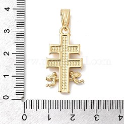 Подвески-кресты Каравака из латуни&nbsp;KK-H529-26GP