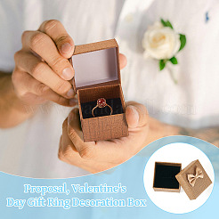 Квадратные картонные бумажные подарочные коробки для хранения колец&nbsp;CON-TAC0001-17E