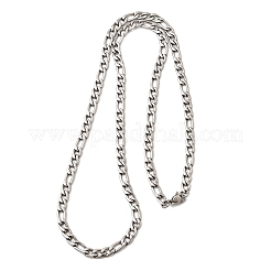 5 мм 304 нержавеющая сталь Фигаро цепи ожерелья для женщин&nbsp;NJEW-B134-07A-P