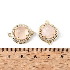 Подвески с граненым соединителем из натурального розового кварца&nbsp;G-H323-03G-15