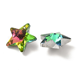 Гальванизировать прозрачные стеклянные подвески&nbsp;GLAA-A008-02E