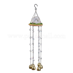 Подвесной колокольчик из натурального кварцевого кристалла&nbsp;HJEW-D302-08
