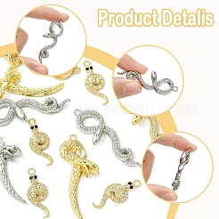 Подвески из сплава с покрытием стойки со стразами&nbsp;FIND-FS0003-68