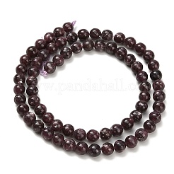 Натуральный лепидолит / пурпурный слюдяный камень бисер пряди&nbsp;G-H335-B03-6mm-A