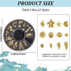 3 коробка кабошонов из сплава&nbsp;MRMJ-CP0001-51